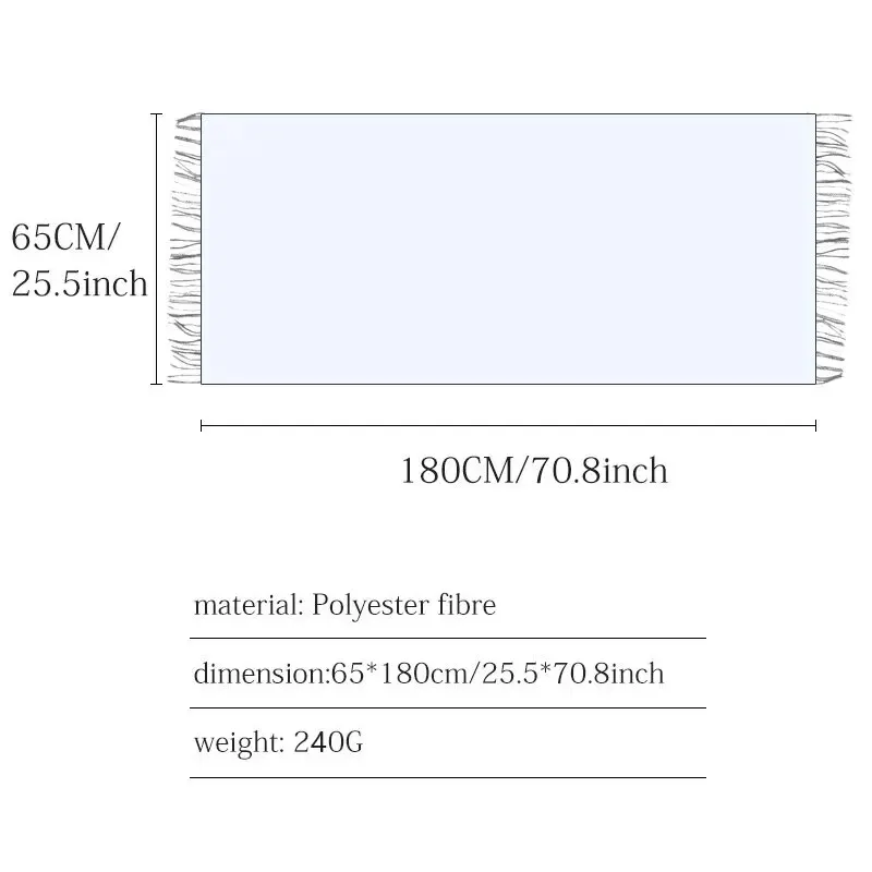 Winter Sweet Style Fringed Cashmere Women Scarf Outdoor Plaid Long Wrap Shawl