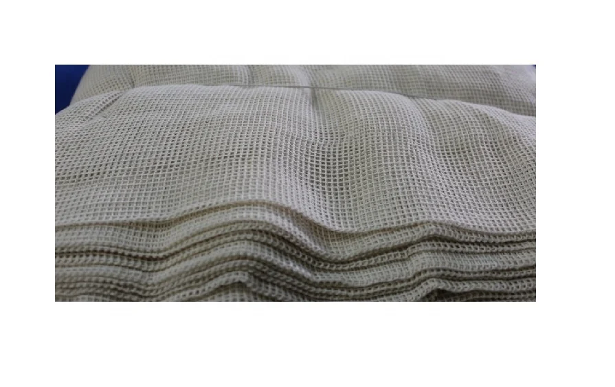 
Washable Small Mesh Organic Cotton Fabric Exporter from India for veggie bag fruits nut shopping drawstring bag 