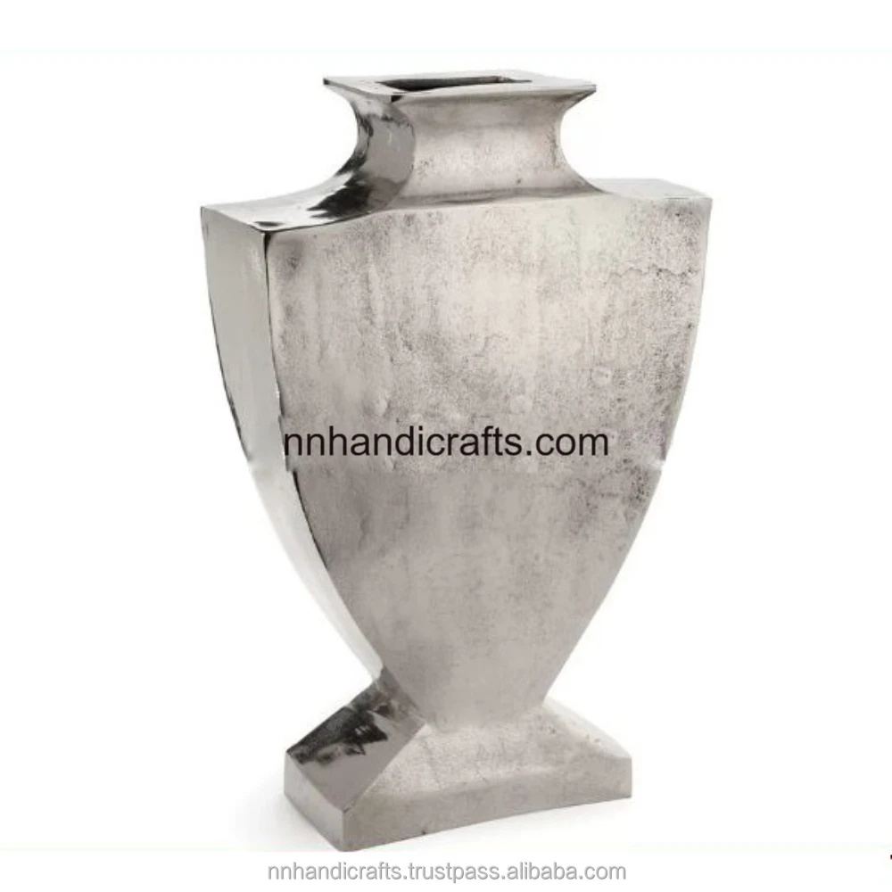 Home Hotel Restaurant Kitchen Galvanized Steel White Powder Coated Antique Vintage Luxury URNs & Jars Table Vase Floor Vases Vas