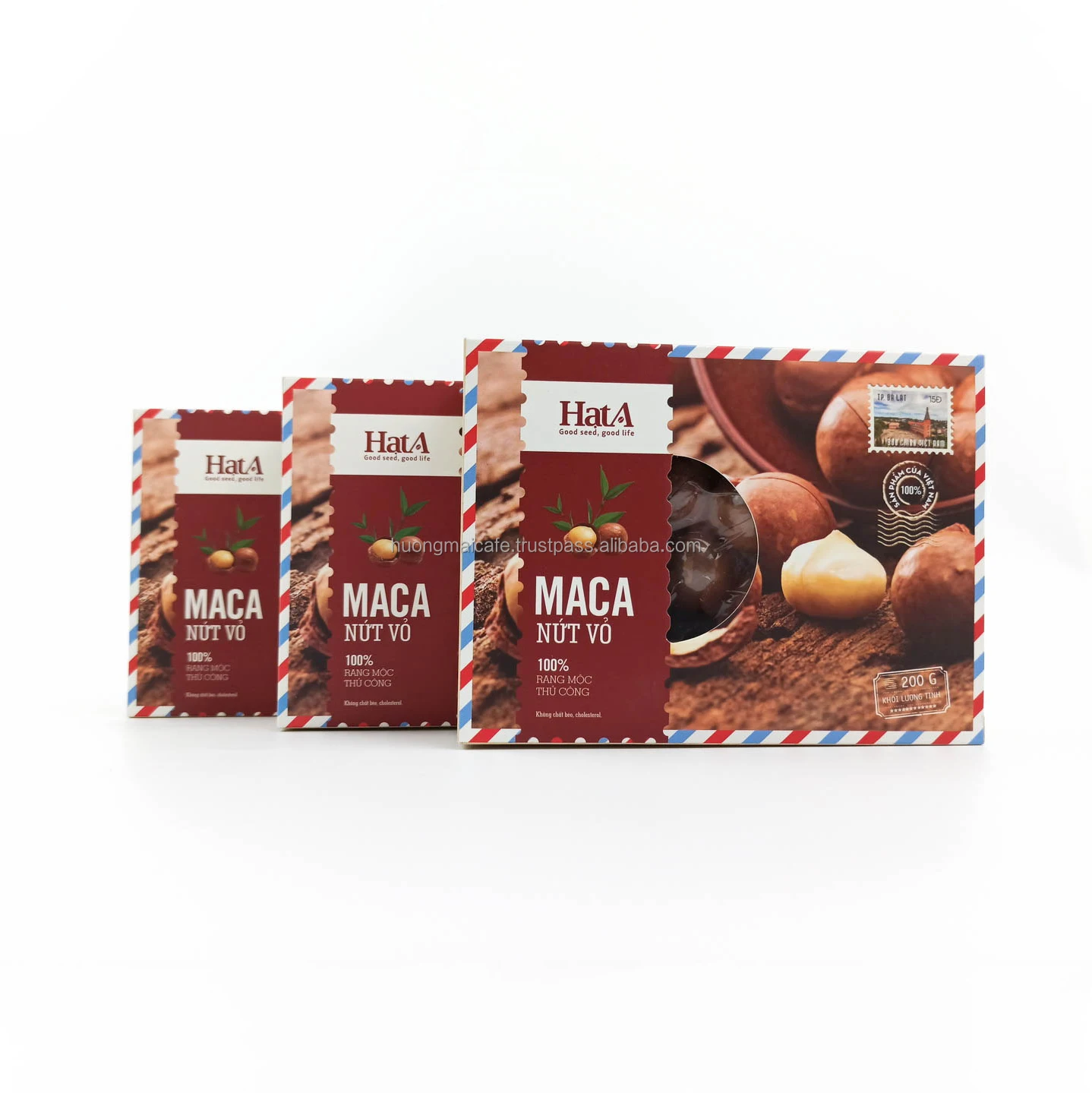 Высококачественные органические орехи Maccadamia из вьетнамской коробки 200 г в коробке шляпа бренда