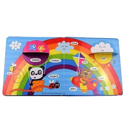 Full color baby educational books learning lift and flap books printing baby animal book