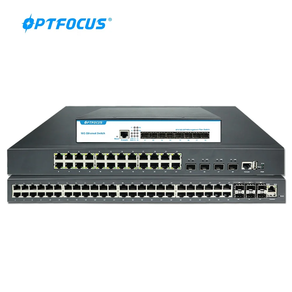 Оптоволоконное оборудование 8 портов Gigabit/10G Uplink SFP + портовые волоконные переключатели интеллектуальная сеть L2/L3 управляемый коммутатор