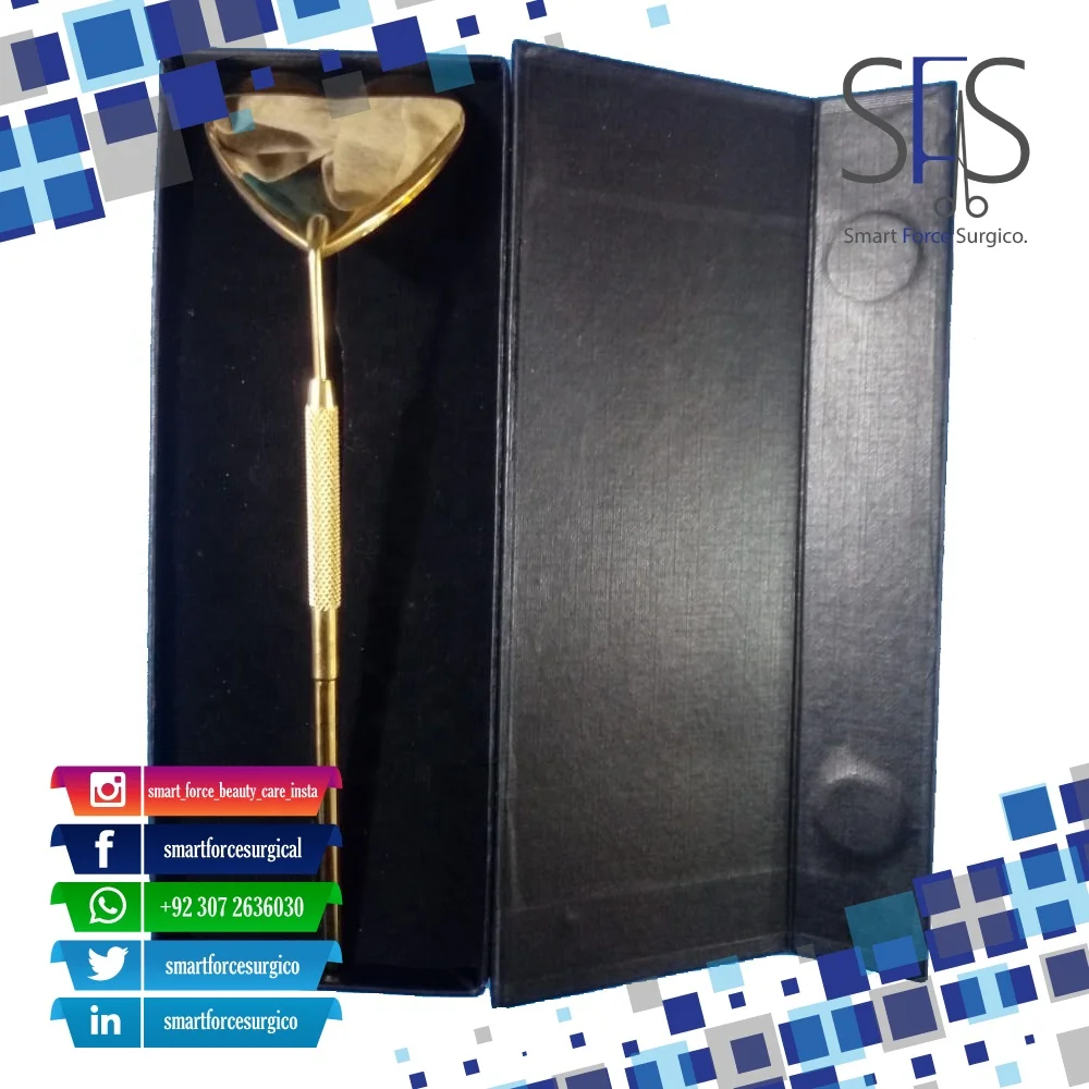 New Arrival Heart Shape Crescent Eyelash Mirrors Gold With Eco Friendly Black Card Box For Lash Beauty Eyelash Mirror