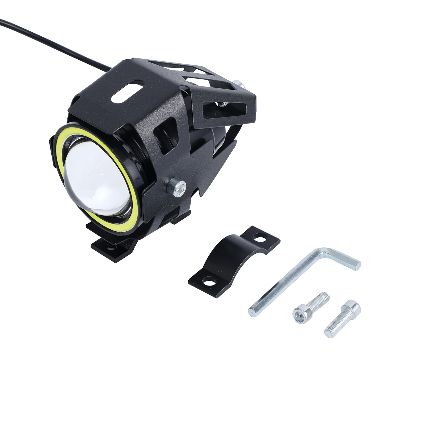 Motorcycle  U7 LED Headlight Waterproof  Angel Eyes  15W 12V-80V U2/U3/U5/U7 Motor Spotlight Projector motorcycle driving light