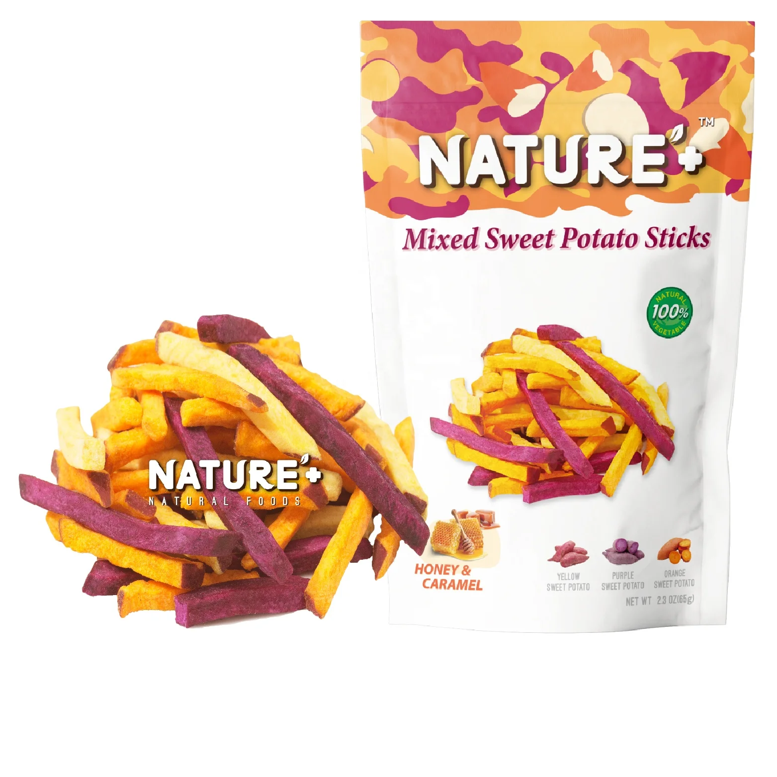 Вакуумные Жареные Смешанные чипсы для овощей, сладкого картофеля, медовая карамель, без добавления сахара, с низким содержанием жира, Международный Экспорт, качественные чипсы для здоровья