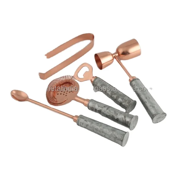 Bar Set Copper Plated Best Ice Bucket Trending Design Wine And Cocktail Shaker Rose Gold Bar With Premium Quality
