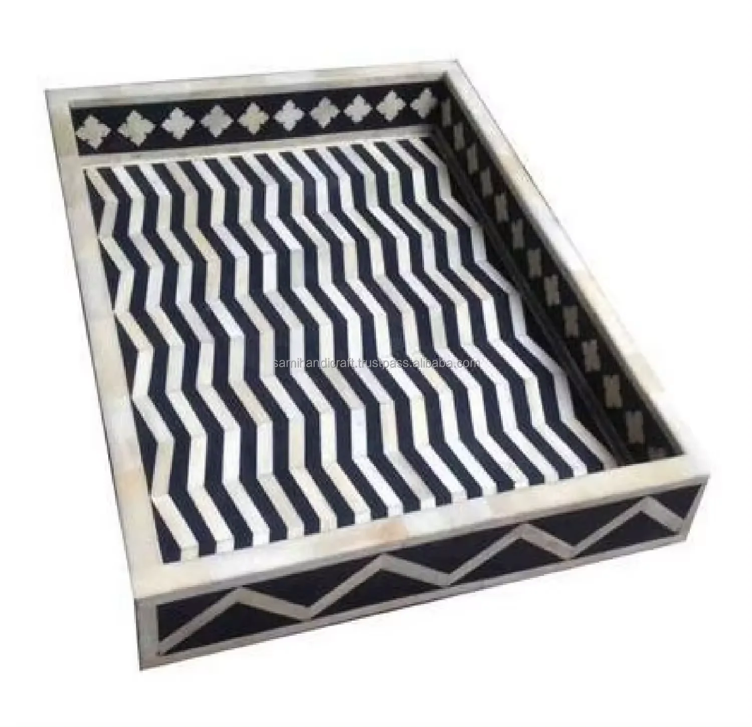 Premium Pure Bone Inlay Serving Tray Dinning Table Decor Decorative Serving Tray For Home Hotel And Restaurant and home
