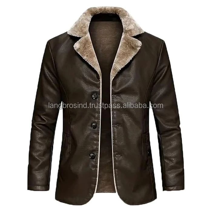 Мужской Тренч из натуральной овчины