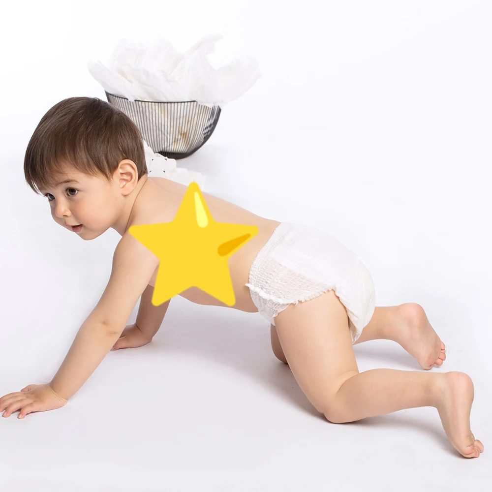 ECO BOOM diaper pants supplier with degradable sensitive natural fluff pulp compostable chlorine free