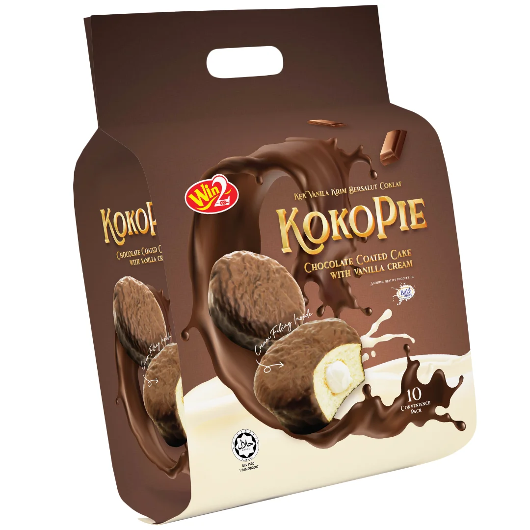 Вкусные аттракцион дикий бык печь история kokopie шоколадный торт покрытый с ванильного крема 20g x 10 пакетов из малайзии