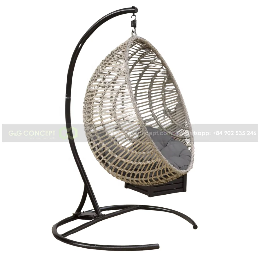 Egg Chair Swing Resin Wicker Furniture Durable And Comfortable Garden Furniture For Outdoor Resort Garden Balcony