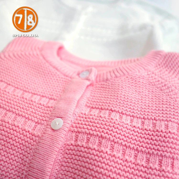 Premium Material Custom Knits Kids Sweater Long Sleeve Coat
