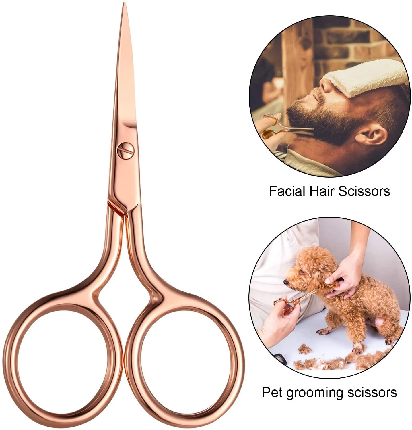 Multi Functional Premium Rose Gold Small Beauty Scissors Best Selling Nail And Cuticle Scissors For Menicure And Pedicure
