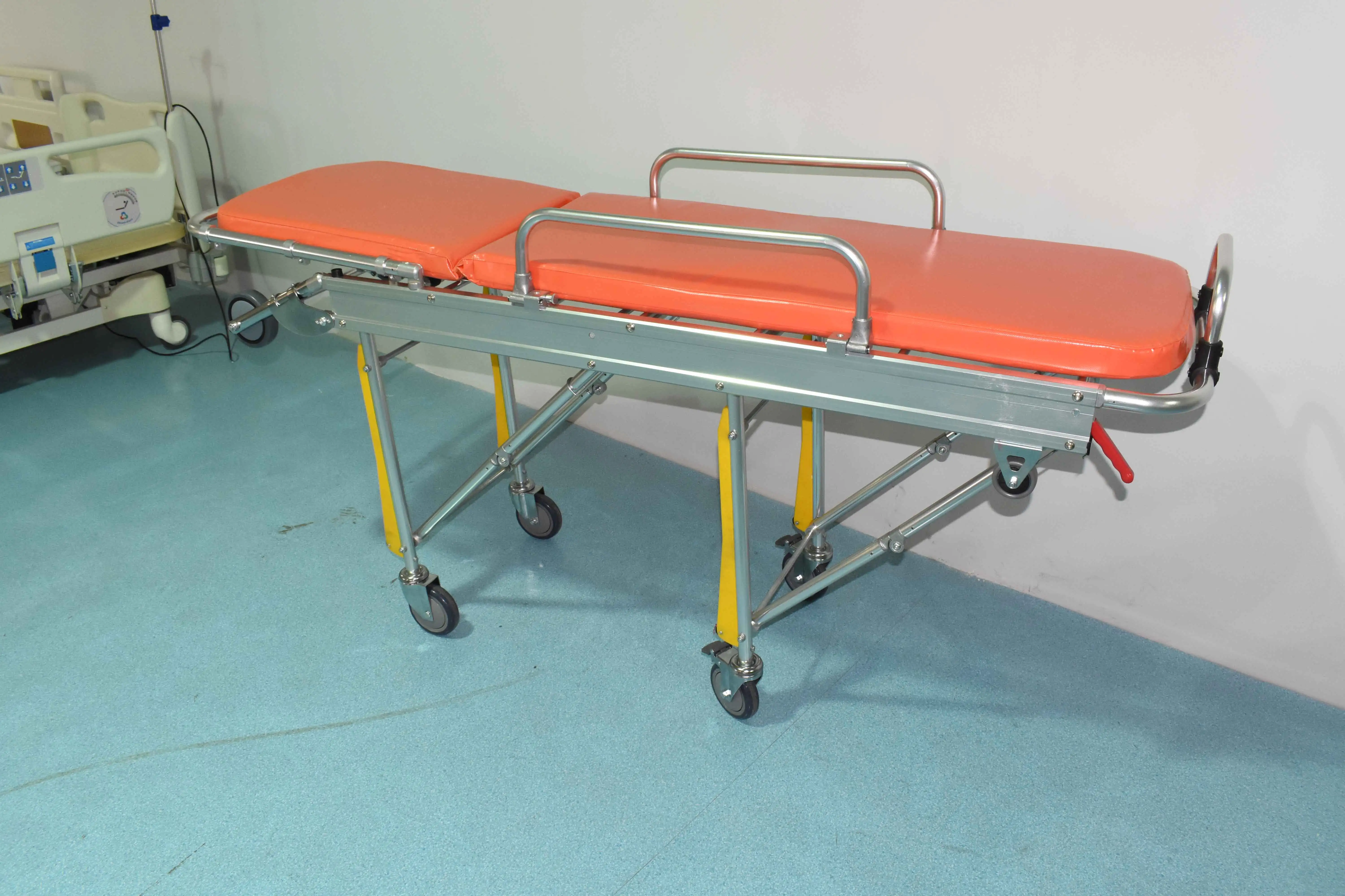 SUNMED Emergency Rescue Traffic Road Car Accident Rescue Ambulance Stretcher Folding Trolley Price For Sale