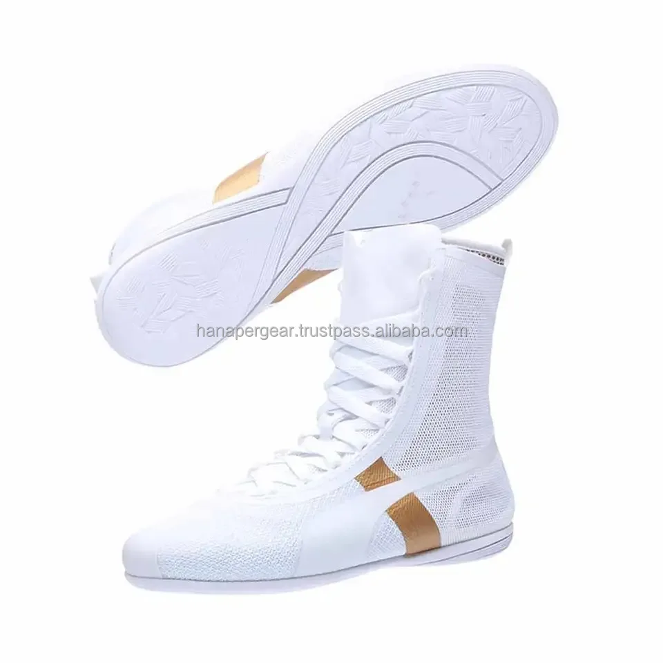 Wholesale Price Professional Leather Martial Arts Training Shoes Breathable Mesh Boxing Shoes Wrestling Shoes 2024