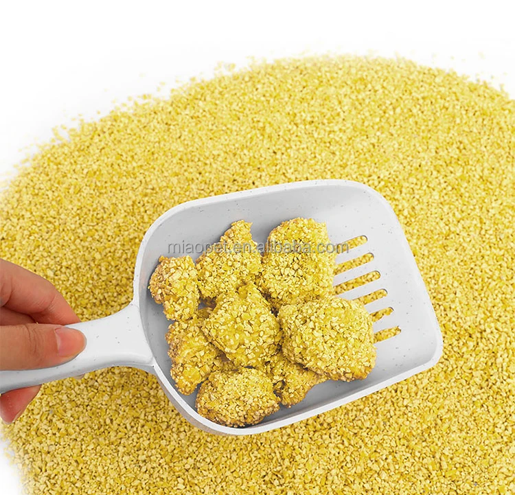 Lovepet Food Grade No dust Shape Clumping Flushable Quickly Absorption Crushed Millet cat litter