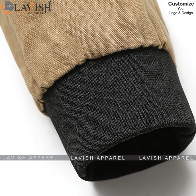 По индивидуальному заказу 100% хлопковая куртка в стиле милитари для мужчин верхняя одежда плюс размер ткань хорошего качества хаки на молнии