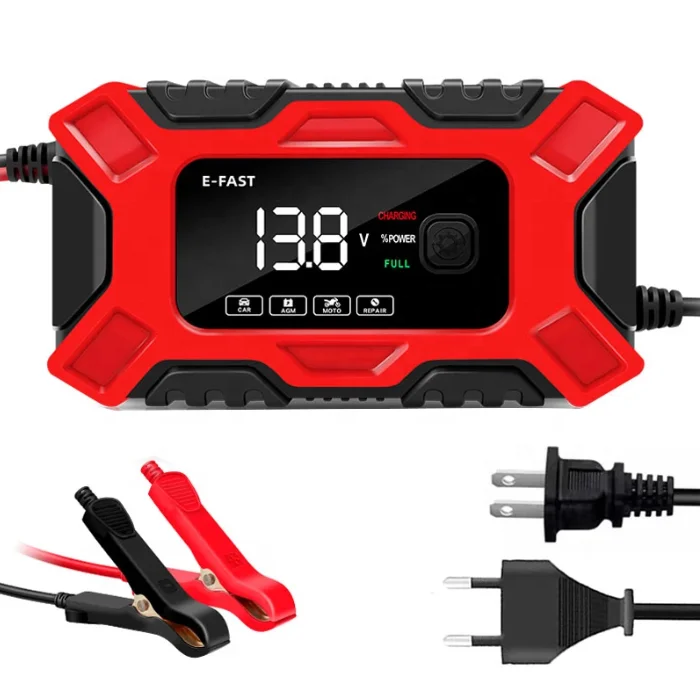 Newest Pulse Repair 12V battery chargers 12V 6A Automatic Intelligent start stop Pulse Repair lead acid 12 volt battery charger