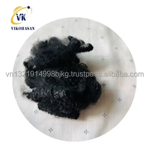 Good quality Black Fiber Solid Dry made by scraps for sofa quilt toys geotextiles mattress stuffing from Vikohasan Fiber factory
