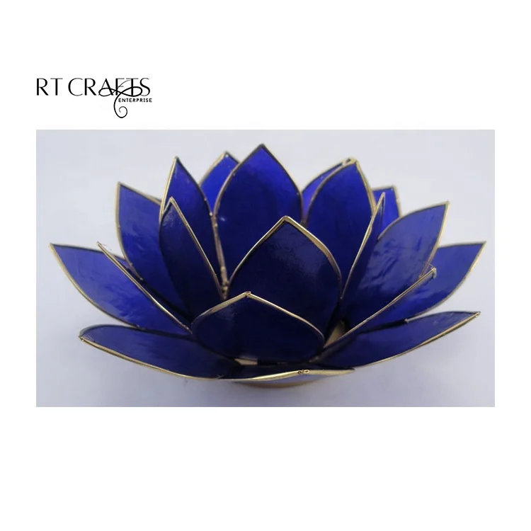 Capiz Shells Tea Light & Candle Holder Home Decoration Lotus Flower Style for Weddings Parties Meditation Table Spiritual Gift