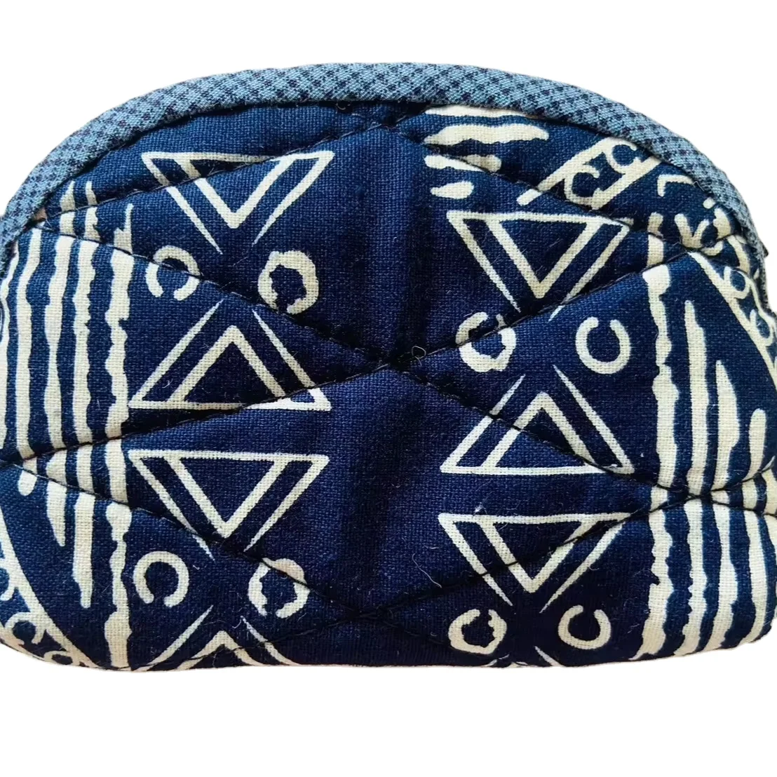 Novelty Gifts for Men Cotton Fabric Coin Purse Zipper Blue Indigo Tie Dyeing colored Gifts and Crafts  Hand Made