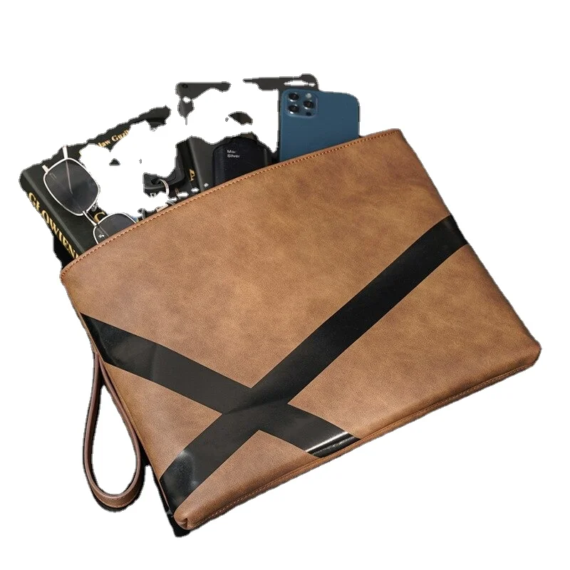 PU Leather Clutch Bag Men Handbags Fashion Casual Men Clutches Large-capacity Clutch Bag Male Envelope