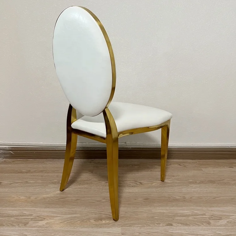 Hot Sale Metal Dining Louis Chair With Leather Seat For Party Wedding Banquet Events