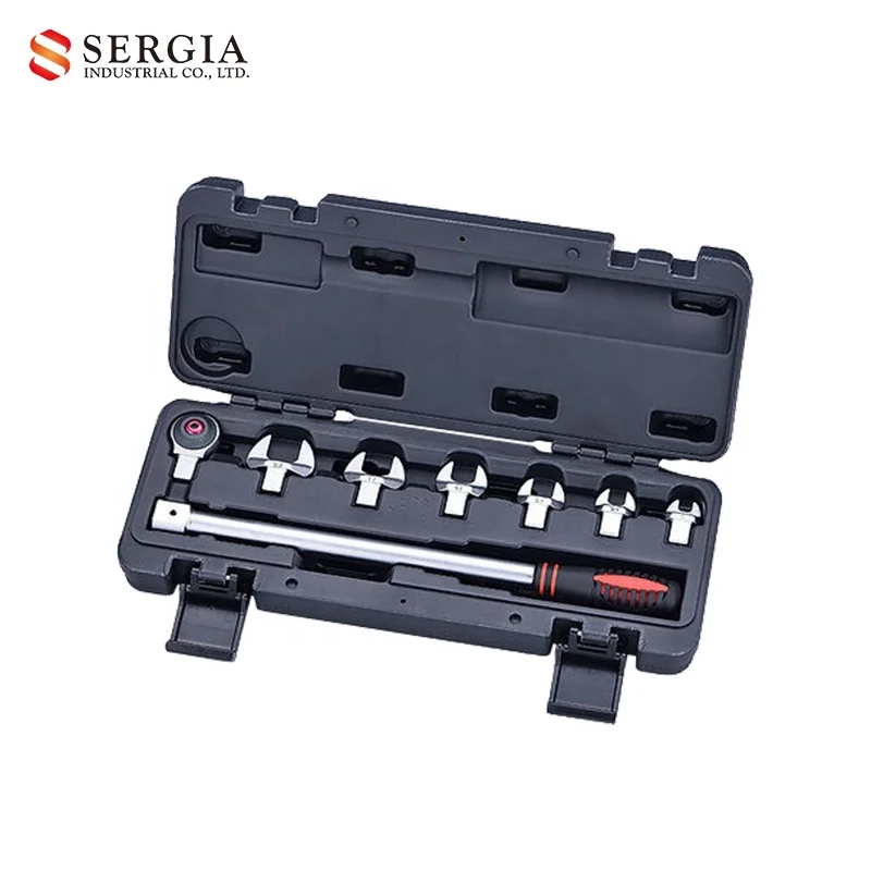 Taiwan Head Interchangeable Insert Tool Open End Ratchet Handle Torque Wrench Set