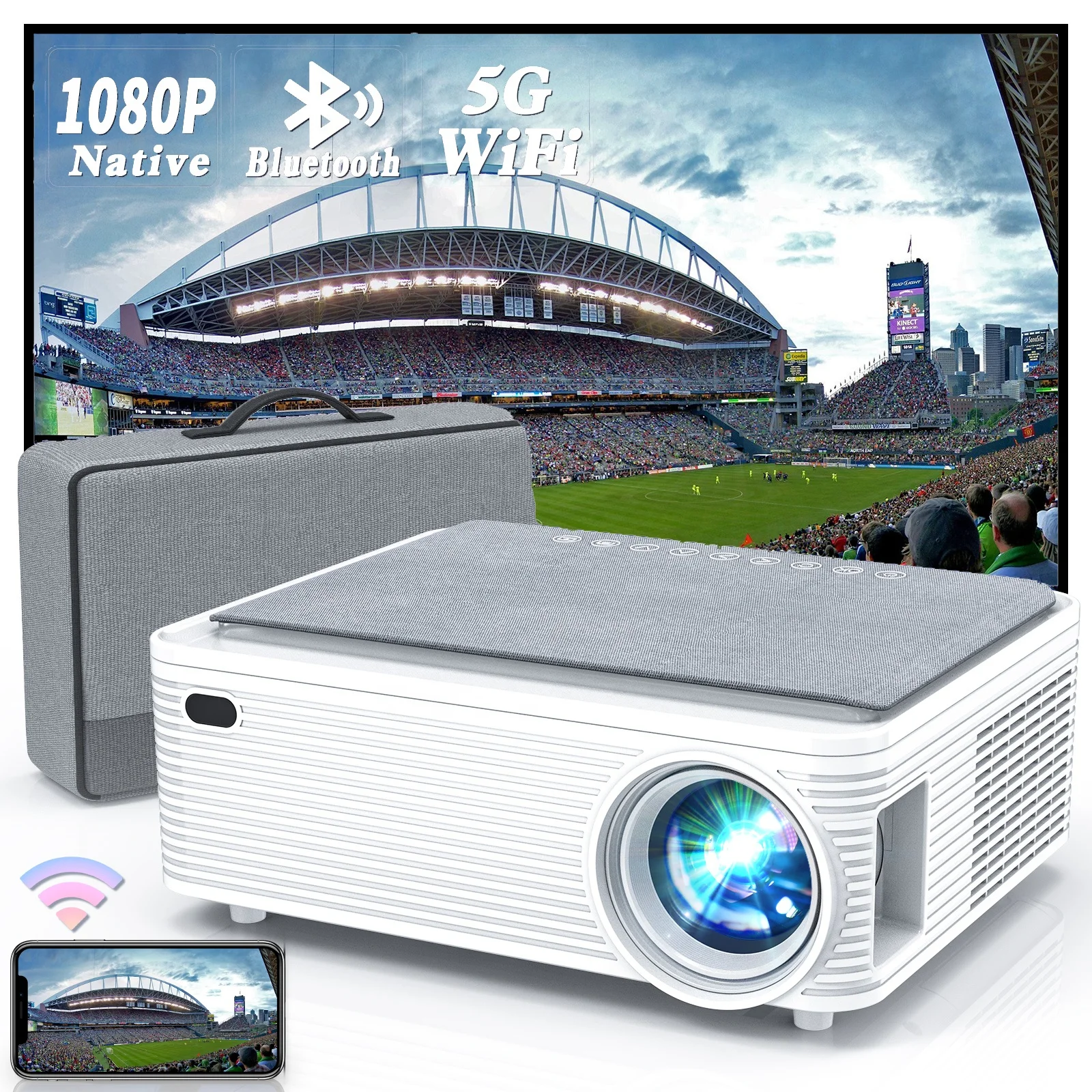 ZAOLIGHTEC 2023 Mini Wireless Led Android Buy Smart mini home projector portable sincrona do smartphone short throw projector