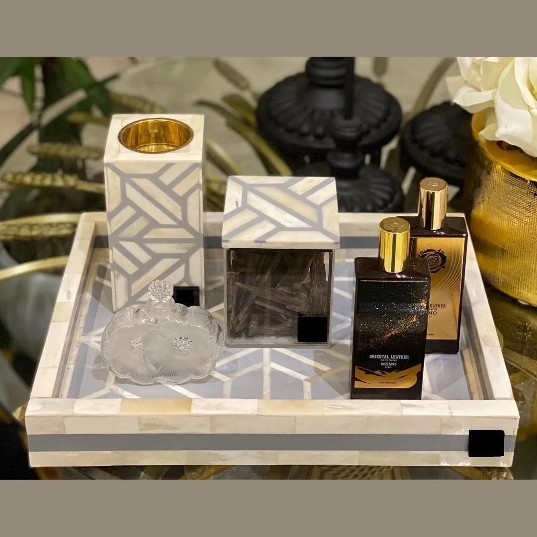 Курильница с перламутровой инкрустацией круглый поднос 2023