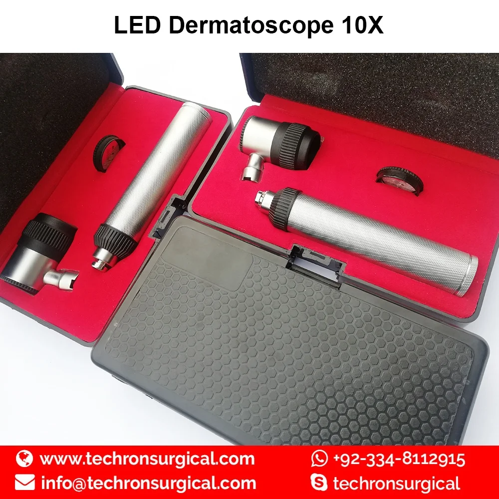 Traditional Microscope 3.5V LED White Light Mini Skin Analysis Machine 10x Portable Dermatoscope with Scale