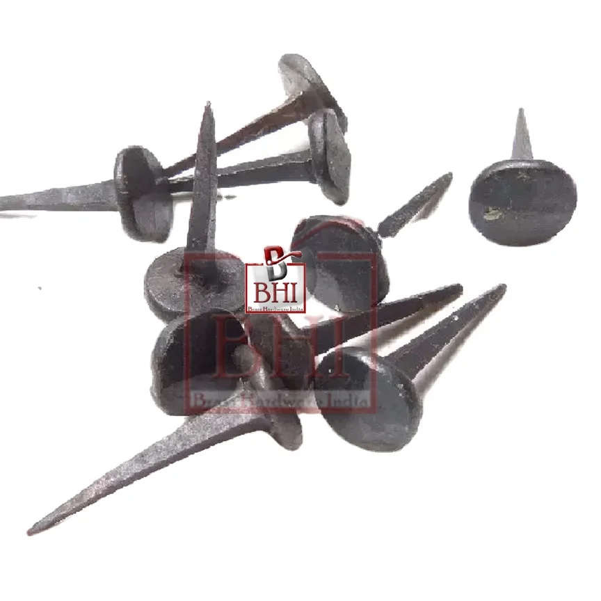 Hand Forged Iron Fancy Nail Head Clavos Wrought Iron Medieval Style Decorative Nails Rustic Blacksmith Door Studs