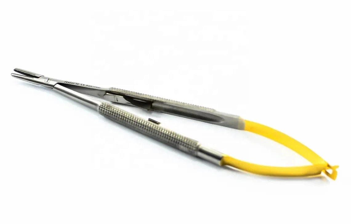 14 CM Castroviejo Micro Needle Holder, Straight with Lock & Tungsten Carbide Tips - Surgical Precision Tool