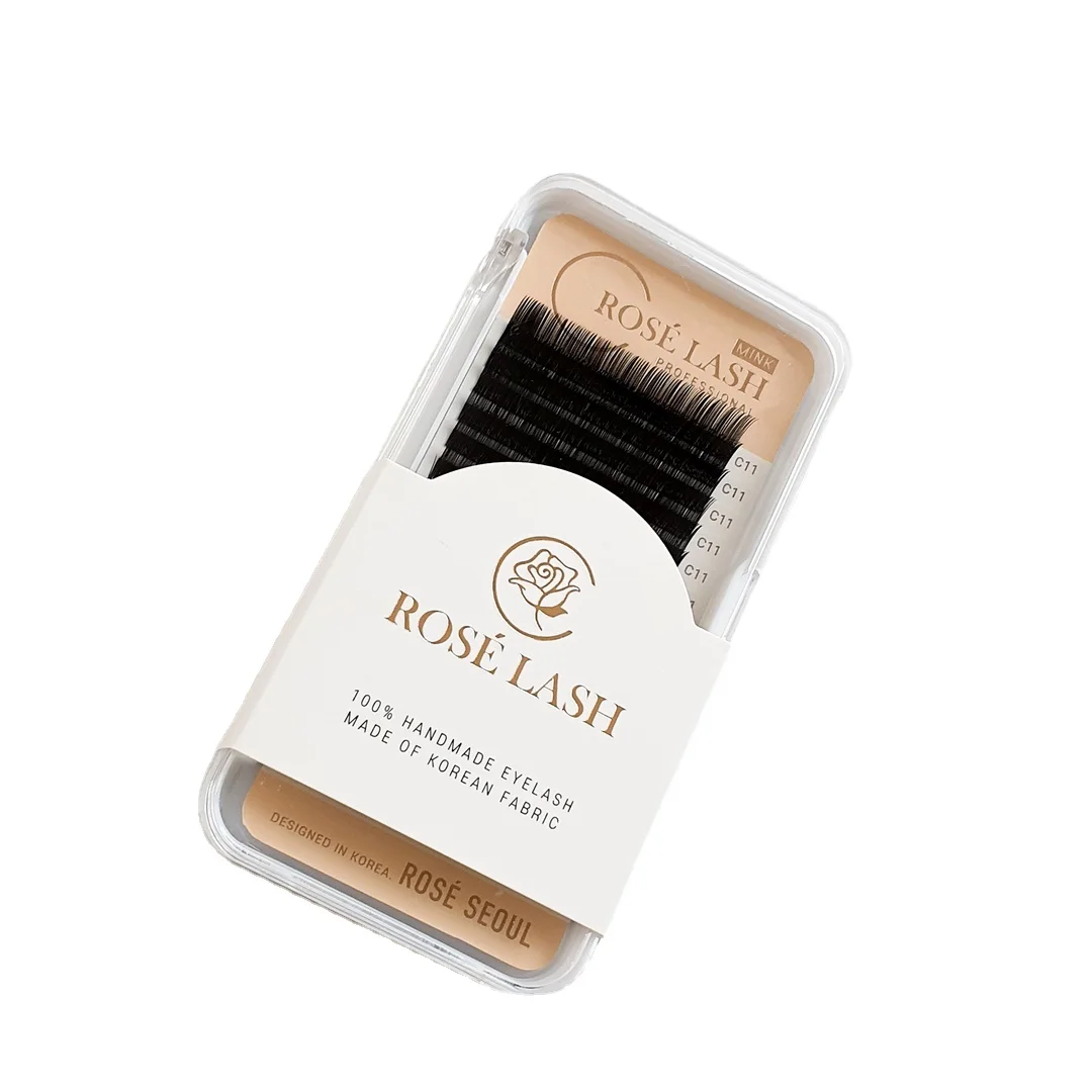 High Quality South Korea MINK and SILK Eyelash Extensions with Natural Curl Texture PBT Fiber for Enhanced Beauty