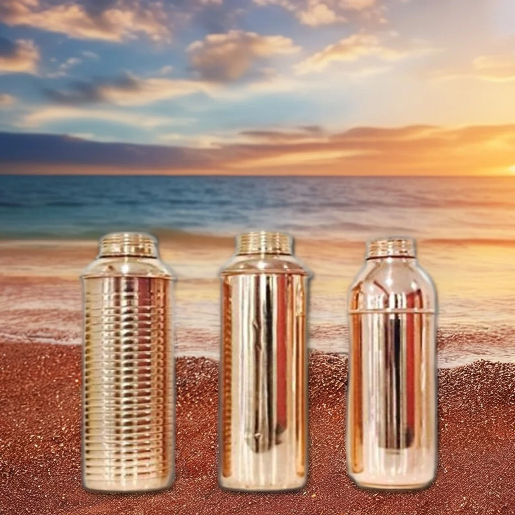 Natural Copper 750ml Water Bottles Outdoor Activities Classic CLASSIC Gym Climbing Drink Bottles Boiling Free sample Bottles