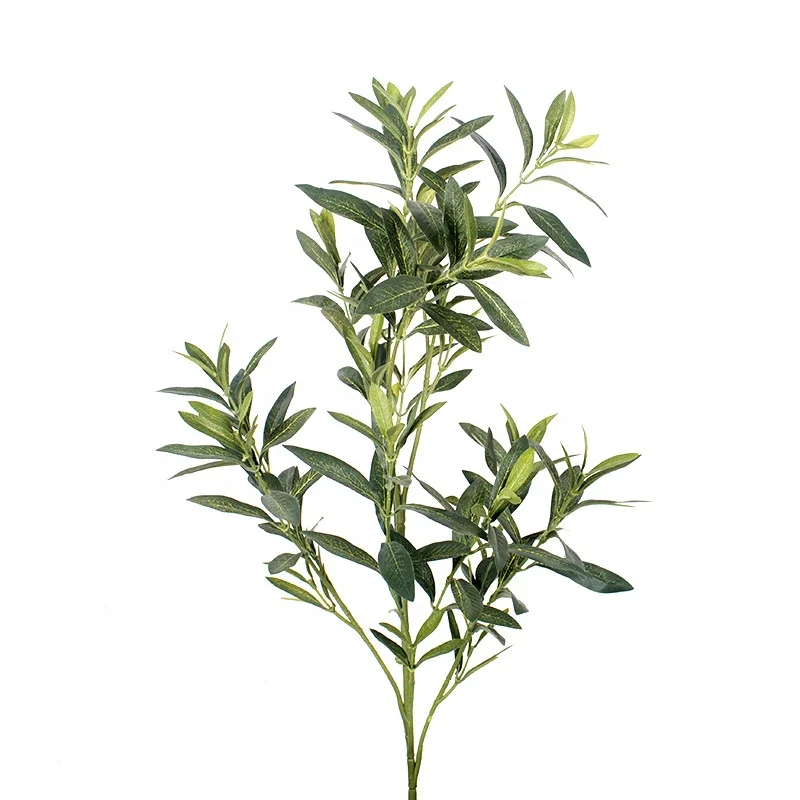 Home Indoor Decoration Cheap Faux Greenery Fruit Twig and Stems High Simulation Artificial Tree Olive Branches With Leaves