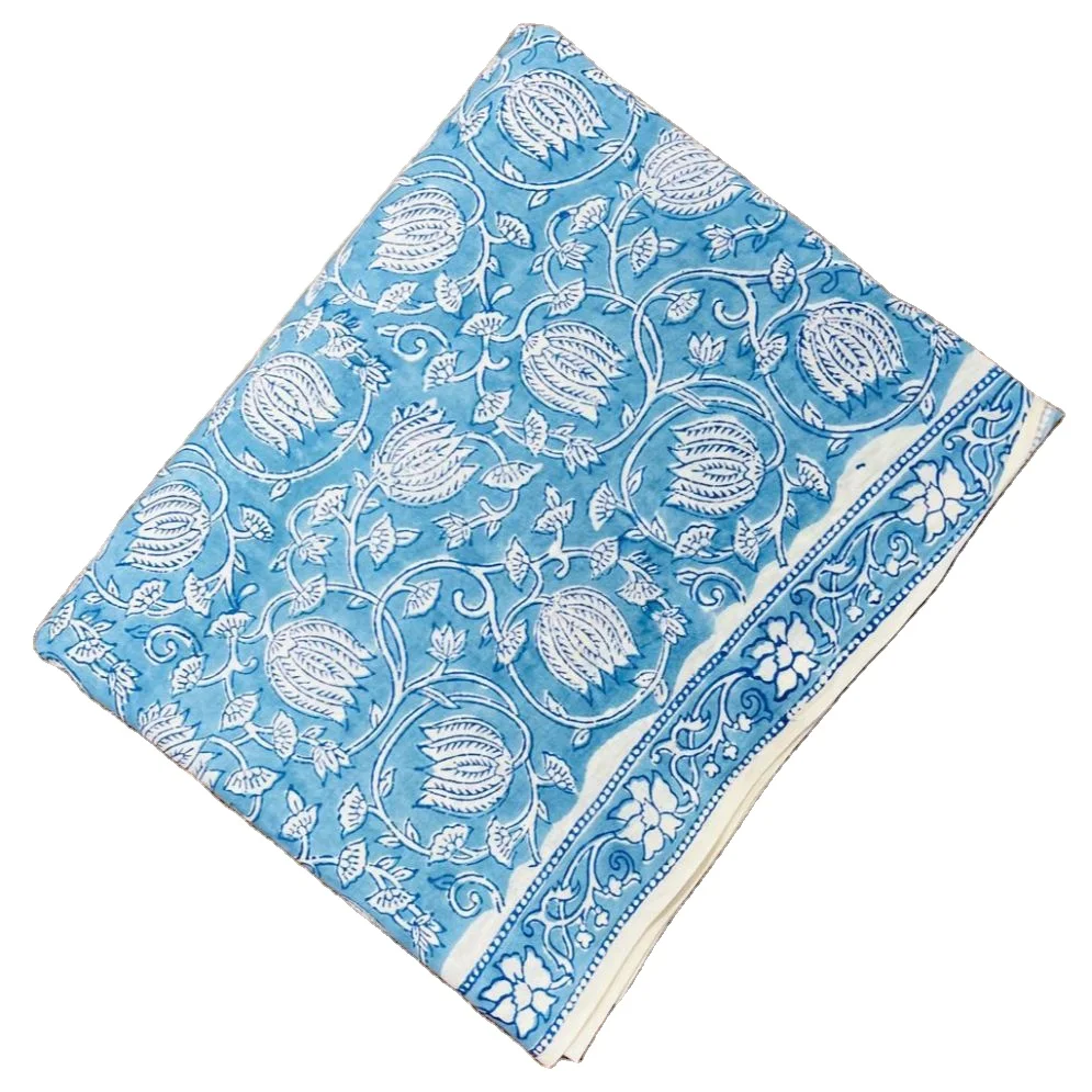 Luxury Modern Design Flower Printed Cotton Fabric Used to Make Curtains from Indian Supplier at Bulk Price