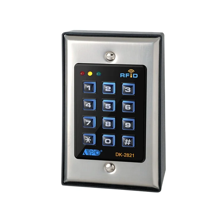 Stand Alone Access Control Keypad Single Output Security Surface Mount Steel Plate Solid State Output Indoor 125khz 1000 Users -