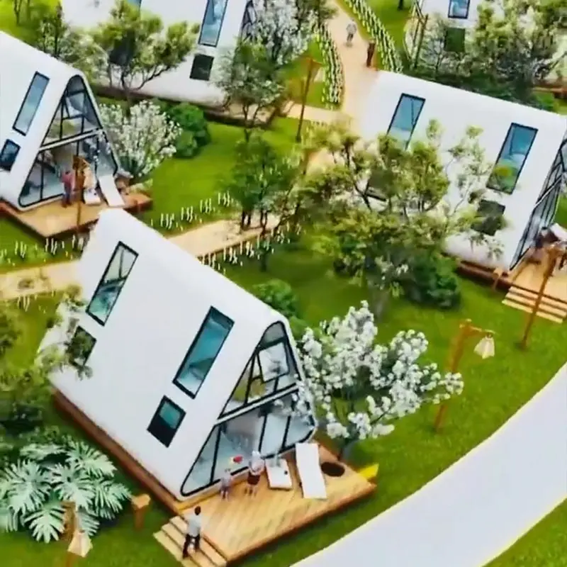 Сборный легкий стальной каркас, новый отель, миниатюрный дом, металлический каркас