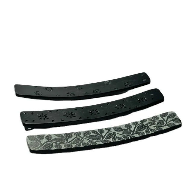 2024 New Design soapstone Black Marble Stick  For  Meditation Room Desktop Decoration Antique Black Marble Stick Incense