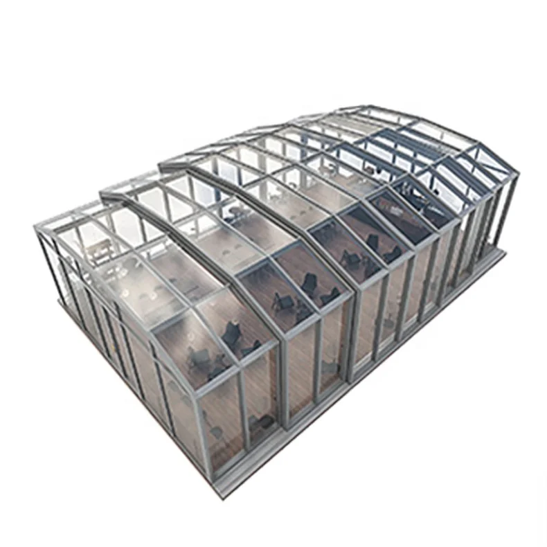 Sunroom 12X20 Регулируемый размер бассейна 3 сезона солнечные помещения для зимы алюминиевый выдвижной