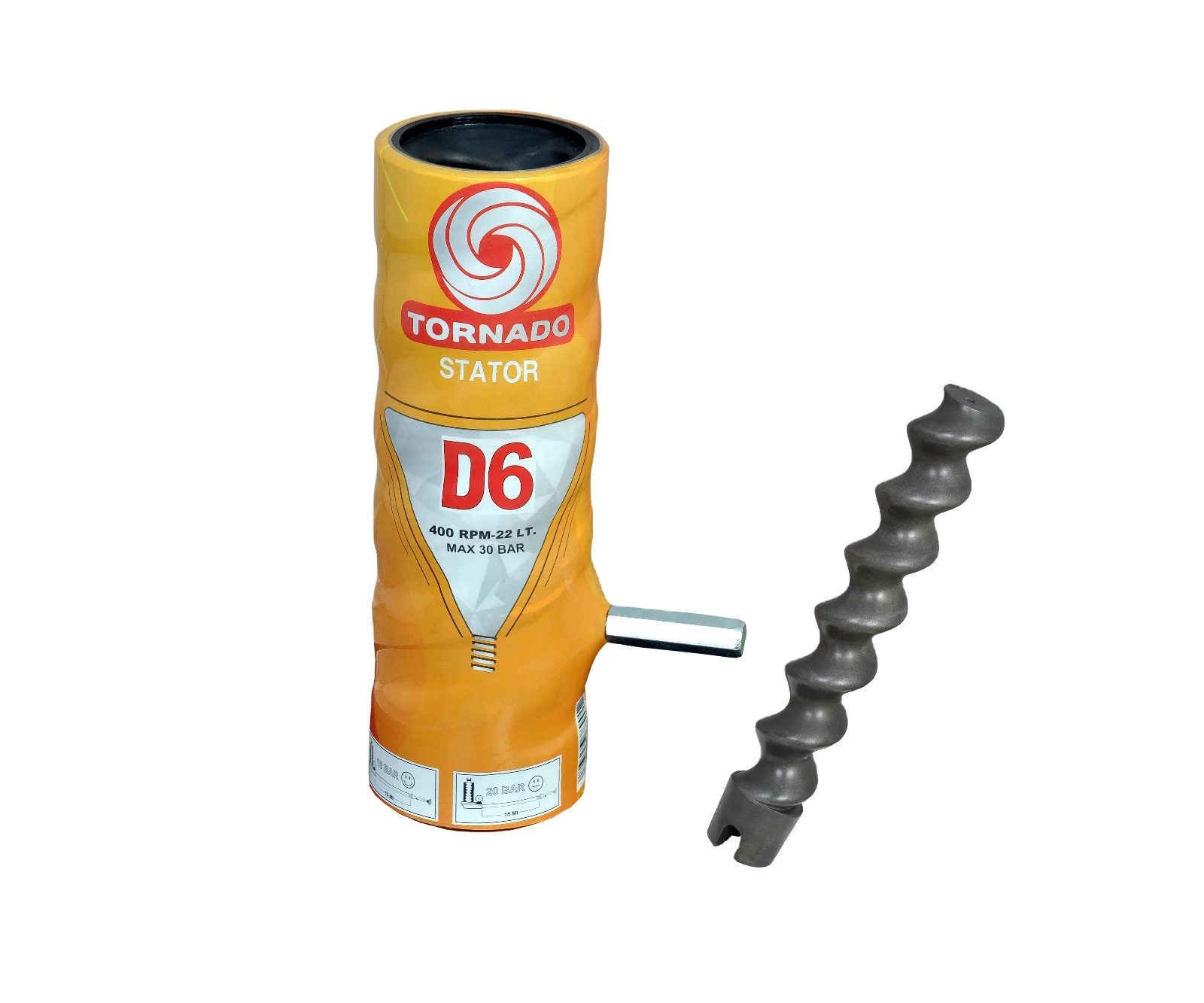 D6-3 Stator and Rotor Set for Screw Pump Mortar Cement Gypsyum Plastering Machine Tornado New