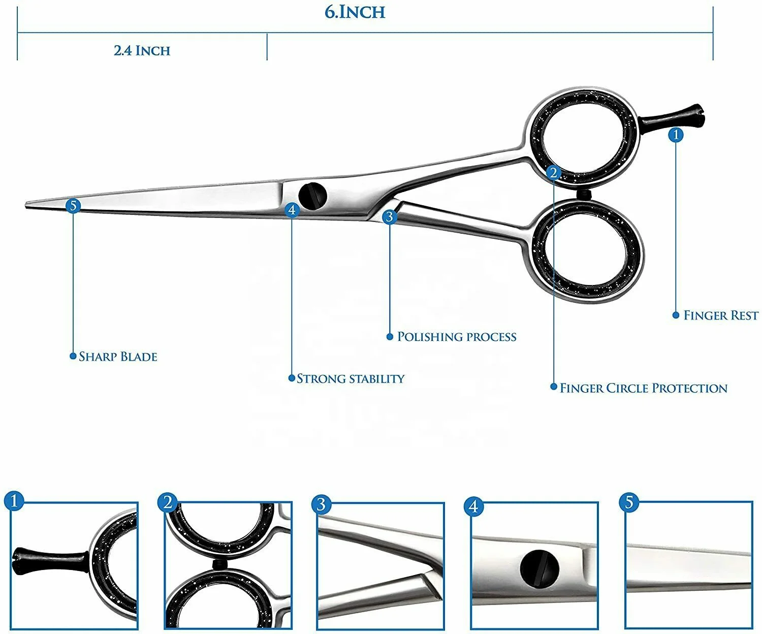 Amazon Best Seller Professional Hairdressing Haircutting Scissors Stainless steel 420 Customise logo & Packaging high quality