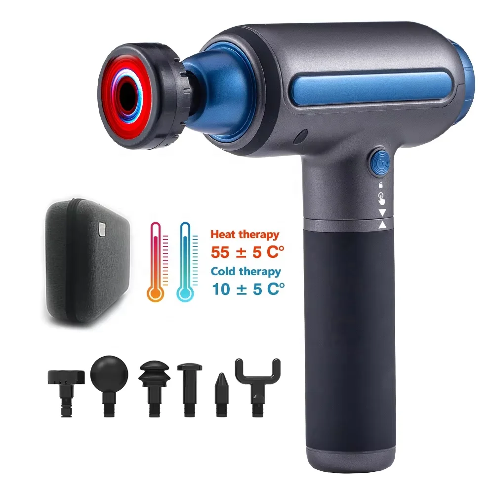 YICOLY Electric Portable Sports Fascia Cold And Heated Deep Powerful Muscle Handheld Battery 24v Massage Gun With Heat And Cold