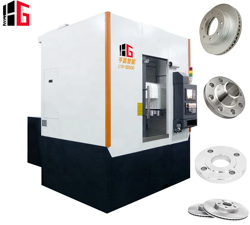 Multi-purpose Precision Turning Servo Motor Double Column CNC Vertical Turning Lathe With Power Turret For Brake Drum Disc Lathe