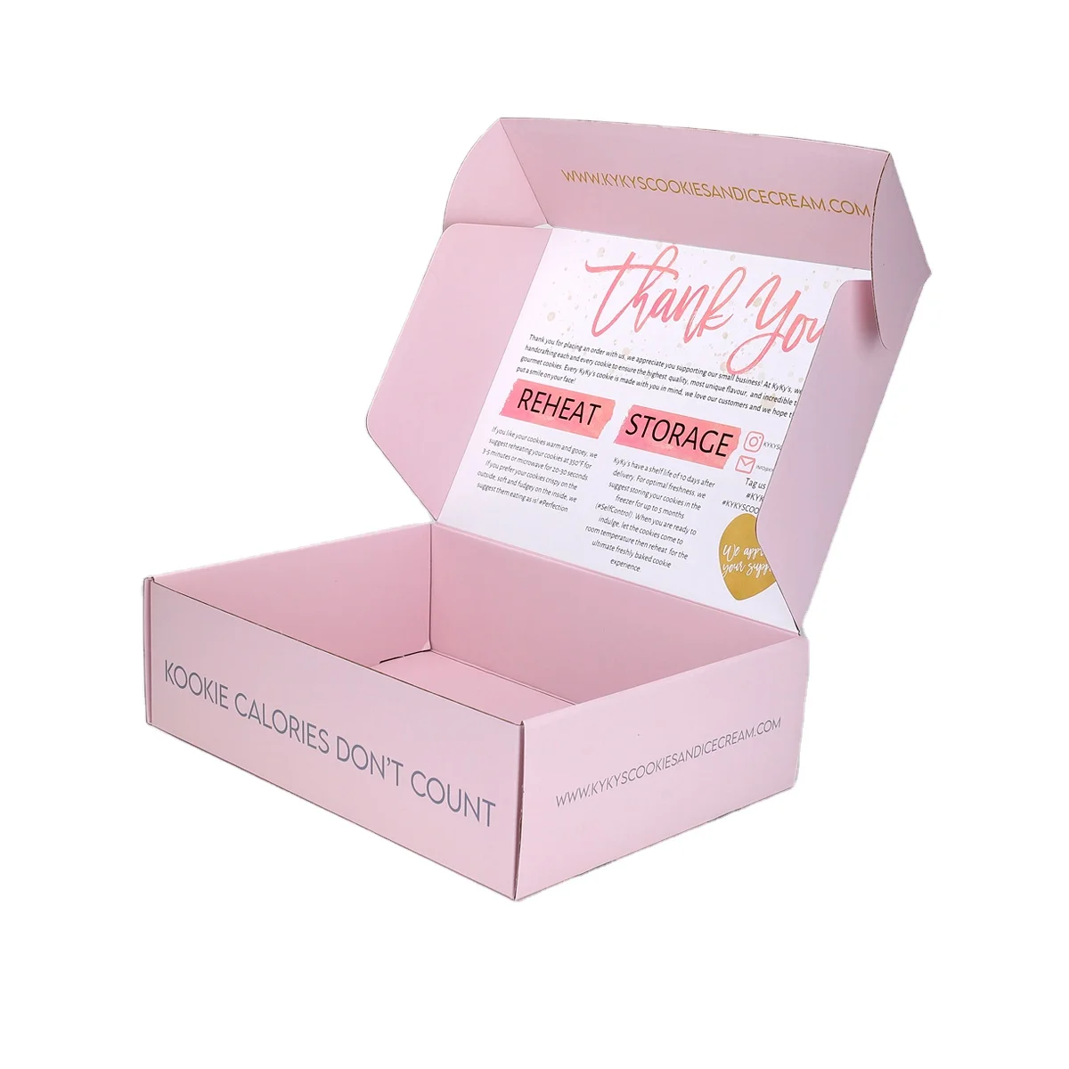 Custom Christmas Cookie Donut Cake Food Chocolate Gift pink Shipping Cardboard Coated Paper Mailer Boxes With Logo Packaging