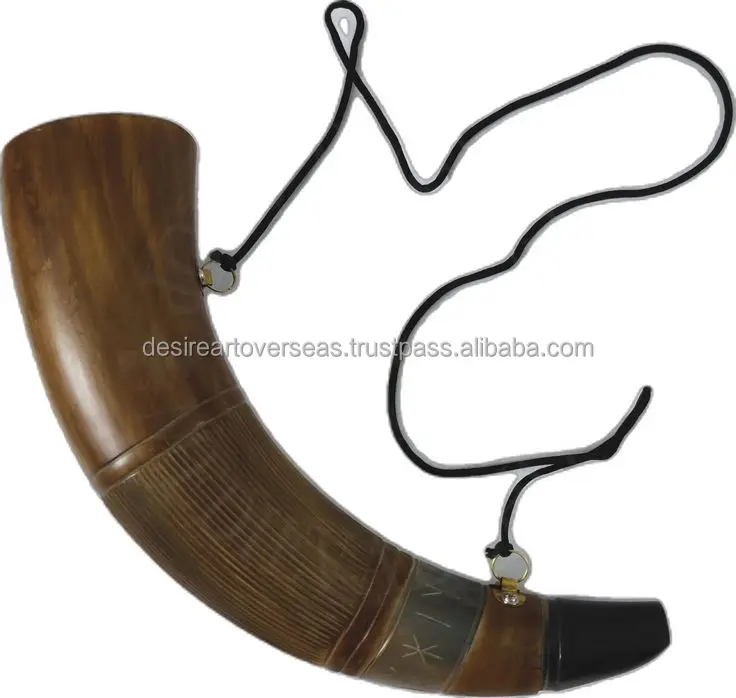 Buffalo Blowing Horn Whistle Natural Sounding Bugle Black Antique Natural Crafts Horn Whistle Natural Drinking
