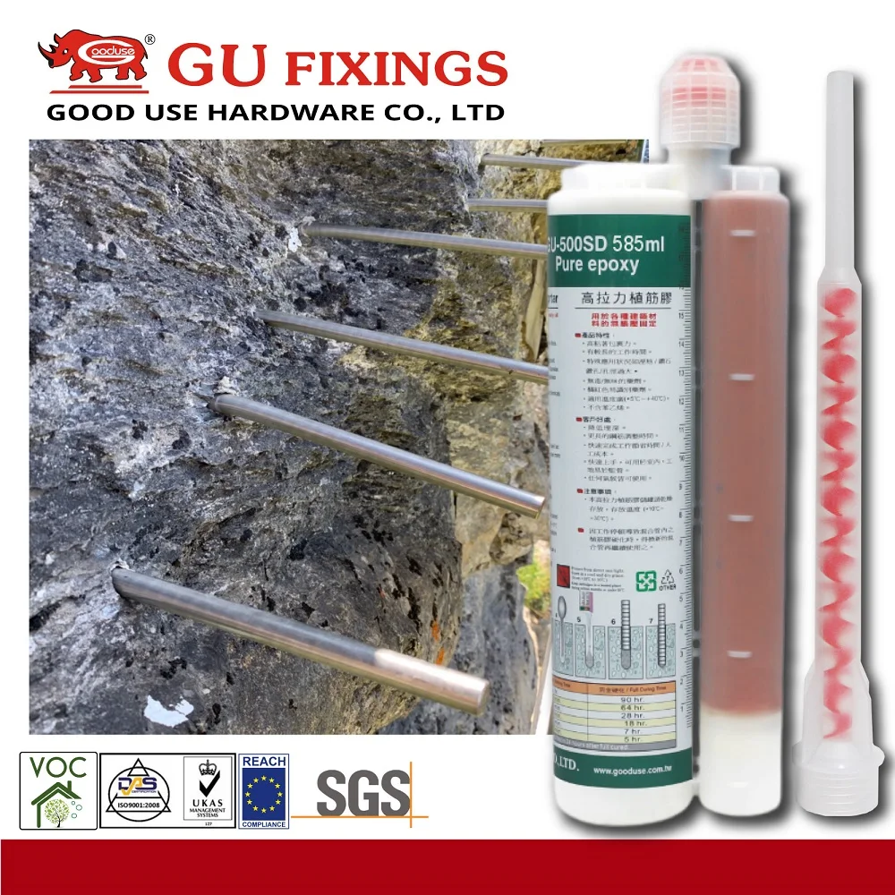User friendly injection epoxy anchoring adhesive for fixing door frames