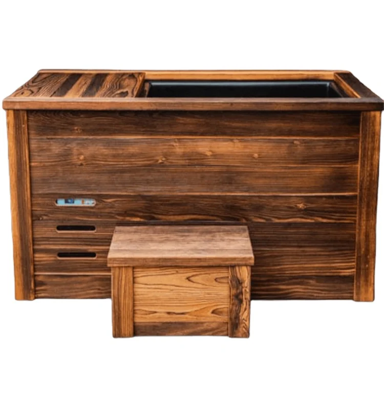 Cold plunge wooden cold plunge tub chiller ice bath cold plunge with water chiller