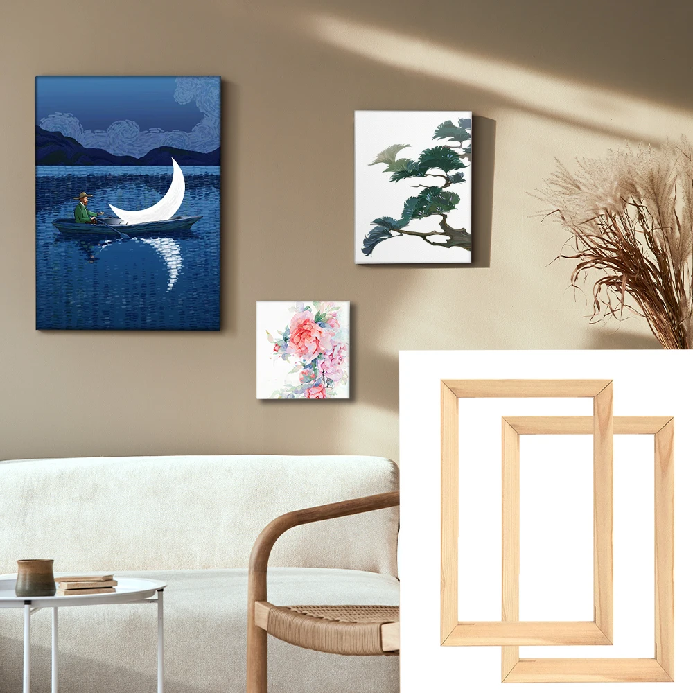 DIY Stretcher Bar Canvas Frame Depth 3.8cm Stretch Bar Molding Art Wooden Canvas Painting Frame Wholesale
